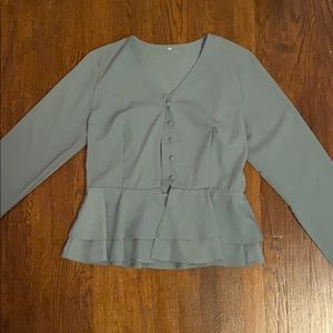 turquoise blouse